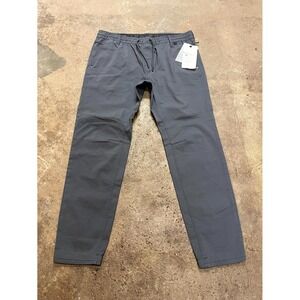 Projek Raw Bungee Flex Jogger Pants Mens XL Gray Stretch Flat Front Tapered Leg